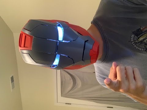 Real Life Moving Iron Man Mk5 helmet (3D Printed)!