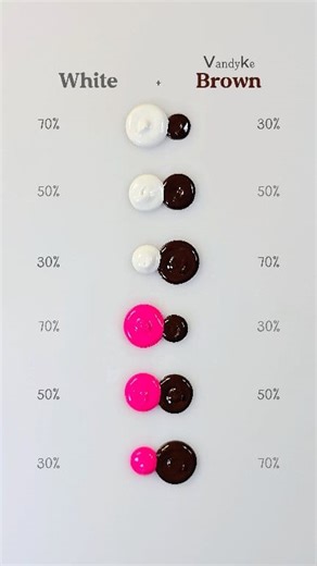 White & Fluoro Magenta Mix With Vandyke Brown Color Mixing Shades 🎨😍 #colormixing #colors #art #painting #satisfying | Mini Art Zone