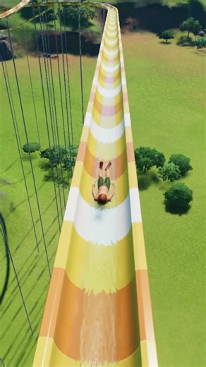 Did He Survive the longest Water Slide in Planet coast 2 #waterpark #waterslide