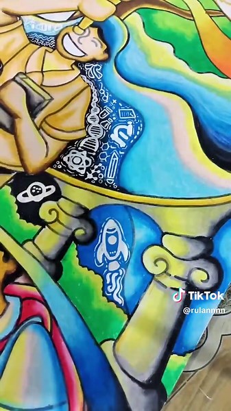 Detailed Poster Making Tutorial with Acrylic Paint and Oil Pastels