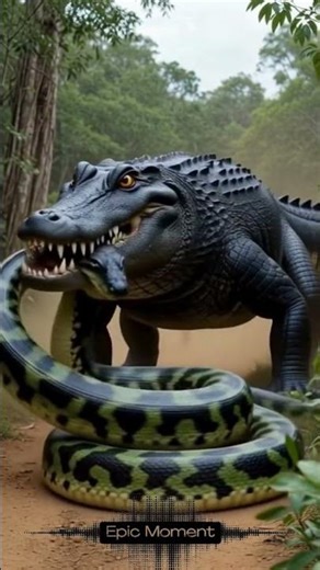 SHE ESCAPED… BUT THE CROCODILE TURNED ON THE SNAKE! 😱 | Epic Jungle Survival Moment