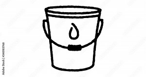 Hand drawn sketch icon animation for drought tolerance to use as video design element. Minimalistic symbol made for motion graphic, can be used as loop item, has alpha channel.