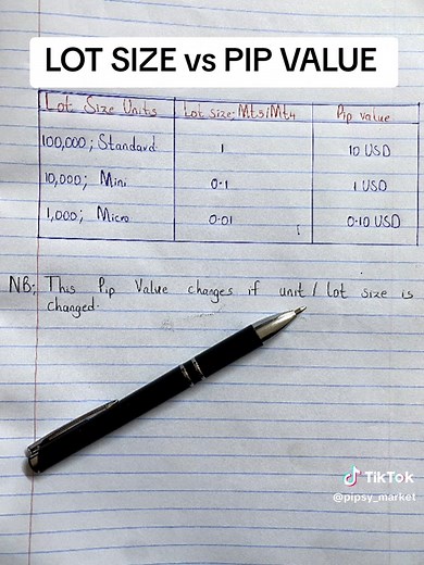 Understanding Pip Value Based on Lot Size in Forex Trading