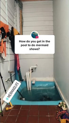 How the mermaid gets into the tank for shows