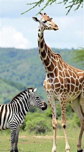 Zebra and Giraffe Tall Guardian #wildtv #animaldocumentary #cocomelon #wildlifedocumentary #tiger