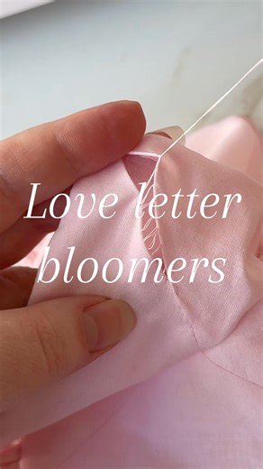 114.Love letter bloomers. An envelope shaped pocket sewn to billowing frilled cotton bloomers. Containing a hand embroidered cherished love letter. #teaganjacobs #sewtok #handembroidery #bloomers #fashion | Sewing For Beginners