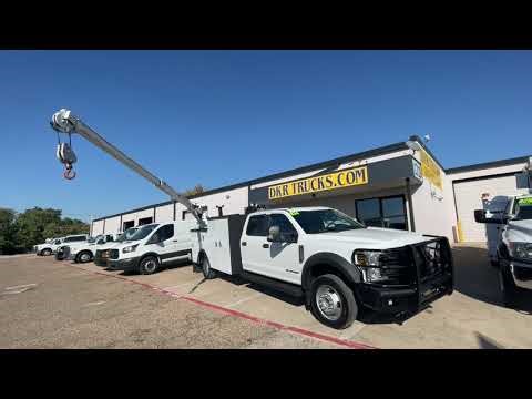 stock 26834 2019 ford f-550 crew cab 4x4 diesel crane truck *(crane video)