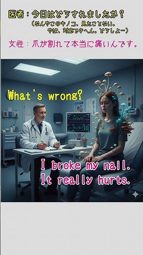 [One-phrase English skit] A disease in which mushrooms grow out of the body...?! [Sad Doctor]