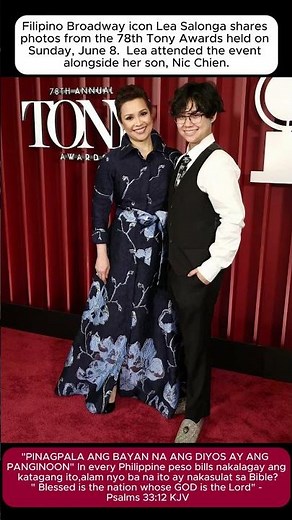 the 78th Tony Awards held on Sunday, June 8. Lea attended the event alongside her son, Nic Chien.