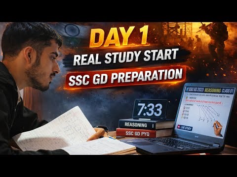 SSC GD Preparation Day 1 🔥 Real Study Start | Study With Me