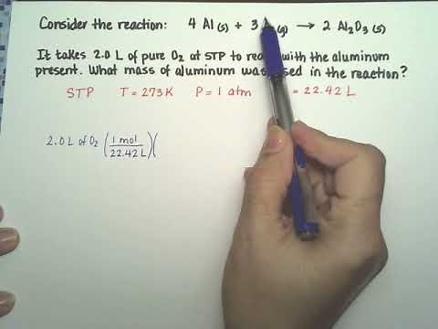 Consider the reaction: 4 Al + 3 O2 ---- 2 Al2O3