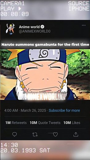 The moment when Naruto summons Gamabunta for the first time 🥵🔥🥶|| ANIMEXWORLD0