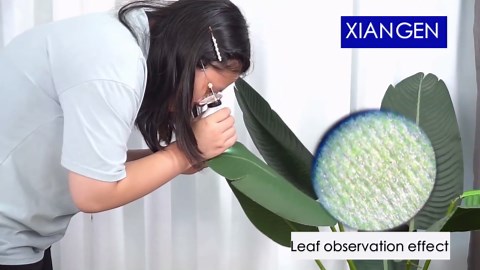 Portable 60X-120X Optical Microscope with LED Light Birthday Gift for Primary and Secondary School Students