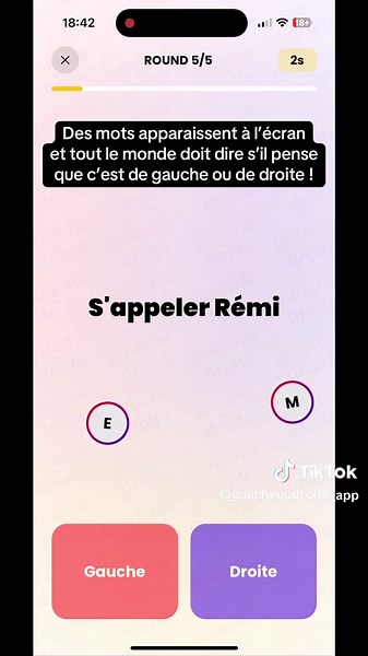 C’est l’application « Gauche ou Droite » sur l’app store ! #gaucheoudroite #pourtoi #fyp #debat #soiree