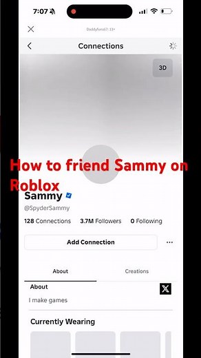 How to friend request Sammy on Roblox #fyp #roblox