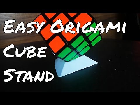 DIY Rubik's Cube Stand for Magicians - How to make - Easy, No cutting, No glue