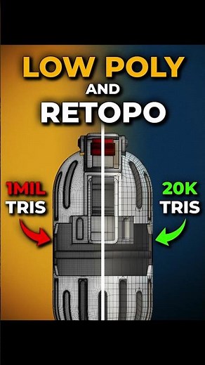 How Low is “Low Poly” for Game Art? It Depends! #gameart #b3d #3dmodeling