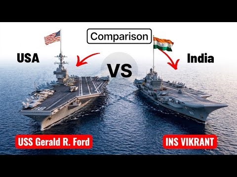 USS Gerald R. Ford 🇺🇸 vs INS Vikrant 🇮🇳 | Aircraft Carrier Showdown 2026