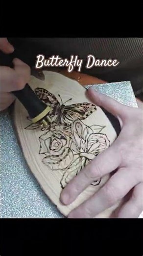 Butterfly Dance #pyrography #artandcraft #relaxing #artist #drawing