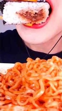 ASMR EATING SPICY NOODLES #eatingsounds