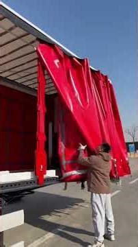 How to open curtainsider semi trailer?#truck #trailer