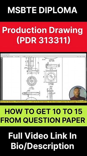 MSBTE Diploma Sem 3 Production Drawing (PDR 313311) paper analysis in 1 minute! 🔥 #Shorts