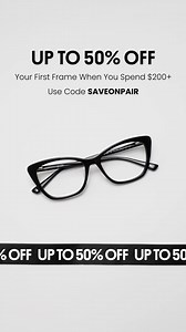UP TO 50% OFF your first frame when you spend $200+. Use code SAVEONPAIR at checkout. | Pair Eyewear | Facebook
