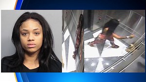 Video show woman stomping, kicking dog in elevator