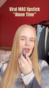Trying the viral MAC lipstick Alone Time on pale skin #maclipstick