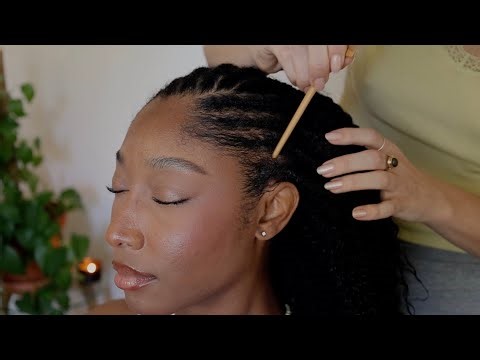 ASMR No Talking Braid Scratching/Itching, Hair Play, Soft Scratches with Paige 💖