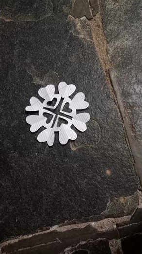 heart shape paper cutting #diy #papercraft #art #heart