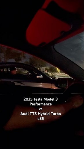 2025 Tesla Model 3 Performance vs Audi TTS Hybrid Turbo e85 DRAG RACE! #model3performance #audi #tts