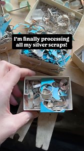 It’s time to cash in those silver scraps… ⚒️🔥 I have been metalsmithing for almost seven years now, and have never really done anything with all my scrap metal. Whilst I may occasionally recycle the odd piece here and there or dig into the scrap pot now and again, on the whole any discarded silver has remained exactly that; discarded. It has slowly accumulated in various boxes and jars over the years, and since silver prices are stupidly high right now I decided it was probably time I did somet