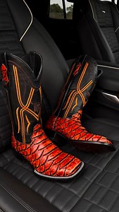 A Closer Look At Our NEW Cognac Jumbo Python Boots For ONLY $129.99!!🐍🔥Available EXCLUSIVELY At TEXASBOOTRANCH.NET | Texas Boot Ranch