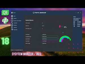 #18 Desktop App To Monitor All System Information | Python | PYQT | PYSIDE2/6 | PSUTIL Modern GUI UI