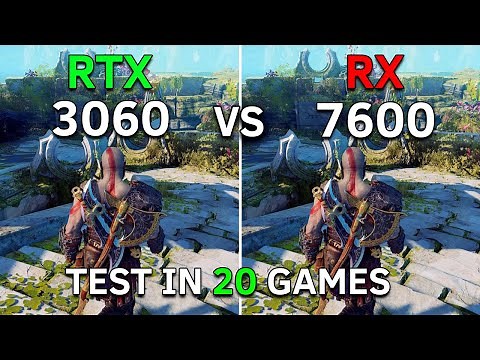 RTX 3060 vs RX 7600 | Test In 20 Games at 1080p | 2023
