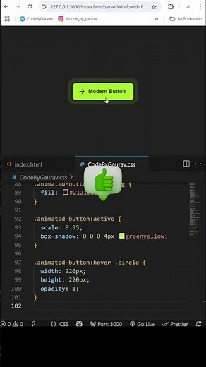 ✨ Modern Button with Hover Animation | HTML & CSS #webdevelopment #coding #hoveranimation #shorts