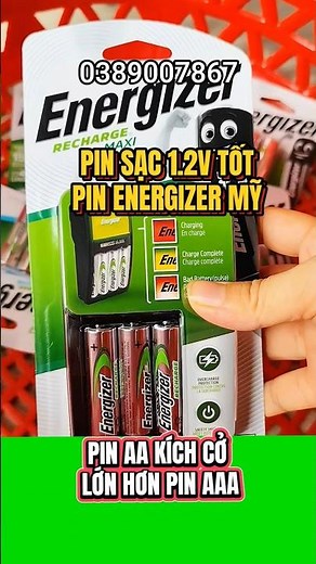 Khám phá pin sạc AA và AAA 1.2V energizer Mỹ xài micro, máy ảnh, điều khiển tivi☎️0389007867