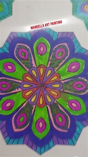 mandella art painting using brush pen