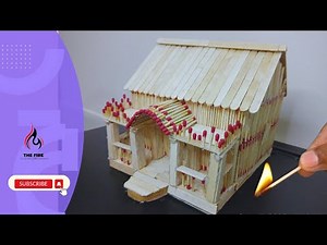How To Make Matchstick House At Home - Match Stick House.