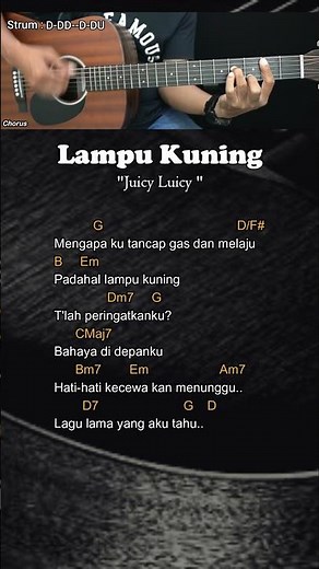 Lampu Kuning - Juicy Luicy | Chord Gitar Mudah dan Lirik #chordgitar #guitarlessons