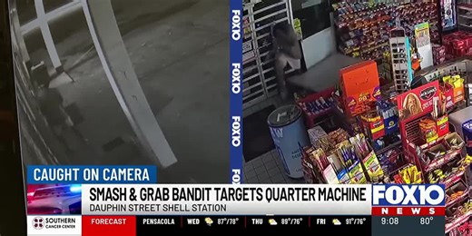 Caught on Camera: Thief breaks into gas station; steals quarters