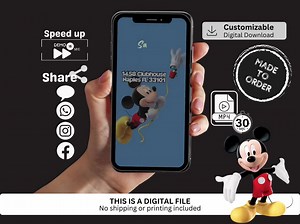 Mickey Mouse Birthday Video Invitation: Custom Animated Design (digital Download) - Etsy