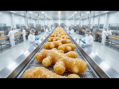 Inside a Factory: Transforming Fresh Ginger into Crystallized Candy Chews (Full Process)