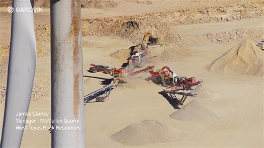 Delivering quality aggregates is everything for West Texas Rock Resources. Operating in harsh, desert conditions requires highly reliable, heavy-duty equipment. Every part of the crushing train needs to be efficient and able to handle high levels of throughput. Deploying a Sandvik mobile setup with a combination of impact and compression crushing and utilizing precision screening, this mobile train is built to deliver. Hear more from James Carney, Manager of McMullen and Plymouth Quarries, on ho
