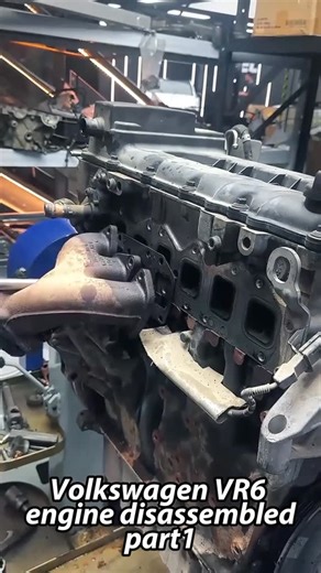 MRFASTAUTO on Instagram: "Volkswagen VR6 engine disassembled part1🎇🎇🎇#VW#vwengine#fypシ #fyp #car auto engine"