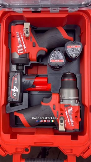 Code Breaker Labs on Instagram: "Your M12 Hammer Drill + Impact Driver finally have a proper home 🔥🔧 This custom insert locks in your full M12 combo: ⚡️ Fits both tools perfectly 🔋 Space for 2x M12 2.0 + 1x M12 4.0 battery 🧰 Hidden storage underneath for bits & small gear 📍 Built-in AirTag compartment so your kit never disappears Link in bio to grab yours 🔗🔥 #milwaukeetools #milwaukeepackoutsystem #packoutaccessories #packoutislife #tradielife #packoutmods"