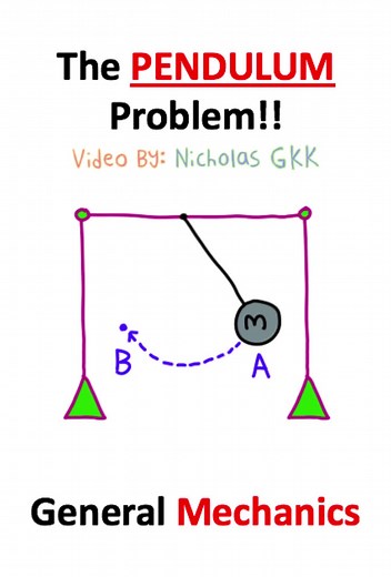 How Long Will It Take This PENDULUM To Reach Point B (Simple Harmonic Motion)?!? #Physics #Engineering #Mechanics #Motion #NicholasGKK