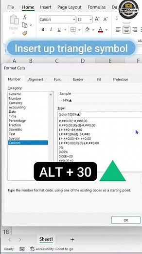 How to add Green & Red Trend Arrows in Excel #excel #exceltips #excelformula #exceltricks