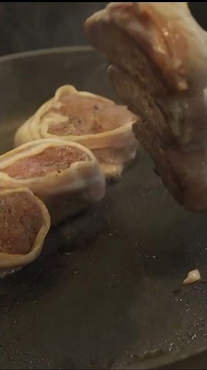 Schnelles Pfannengericht: Schweinefilet im Speckmantel